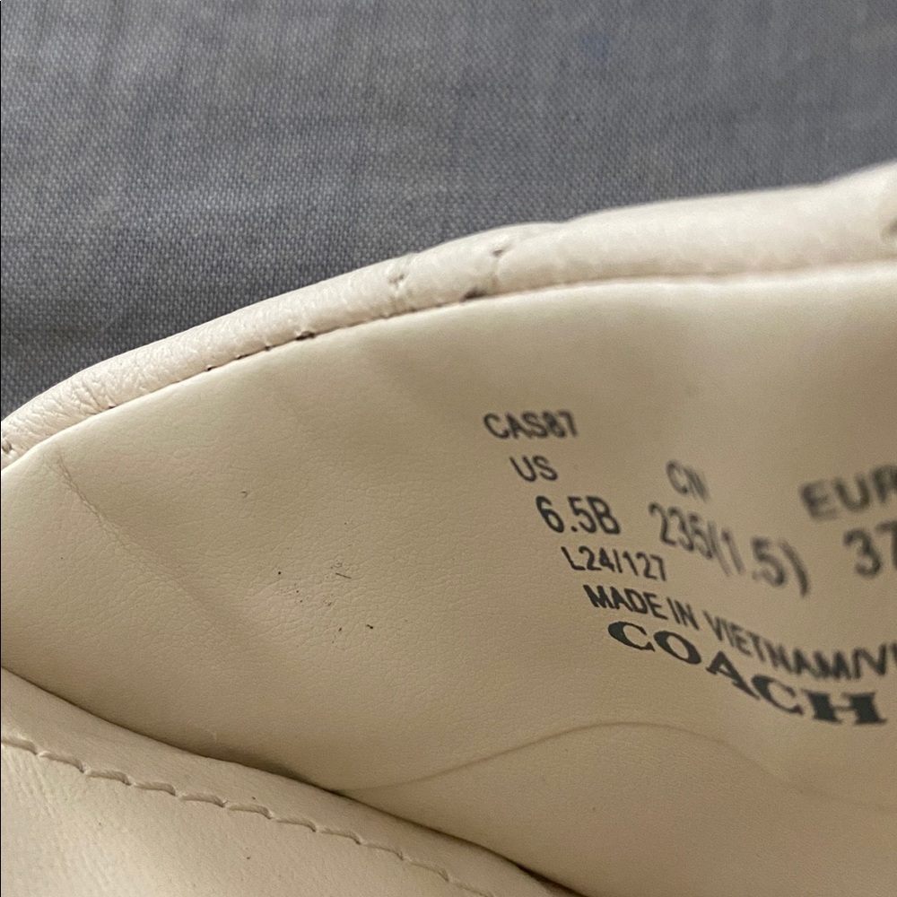Coach Beige Block Heel Sandals - Picture 8 of 8